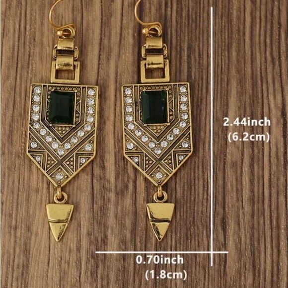 💚 NEW vintage antique style drop dangle earrings 💚 - Picture 3 of 7
